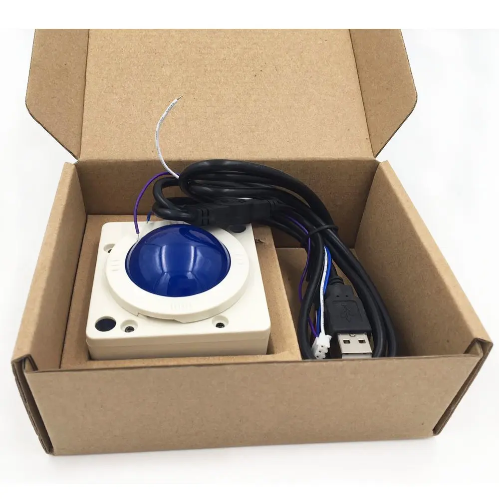 Trackball Controller Arcade - 2-Zoll-USB-Arcade-Trackball-Maus für JAMMA 60-in-1-Spielautomaten, DIY-Gehäuse, Bedienfeld,